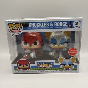 Funko Pop! Games Sonic the Hedgehog Knuckles Rouge 2-Pack GameStop Exclusive.
